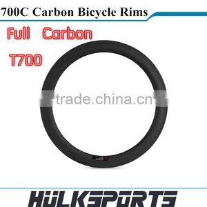 Glossy/matt Carbon Road Bike Rim 60mm 700c Full Carbon Road Bicycle Clincher Rims Toray T700 Carbon Rims for Road Bicycle thumbnail-2