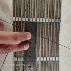 Flexible Ferrule Net Stainless Steel Wire Rope Mesh for Railing Balustrade Stair thumbnail-1