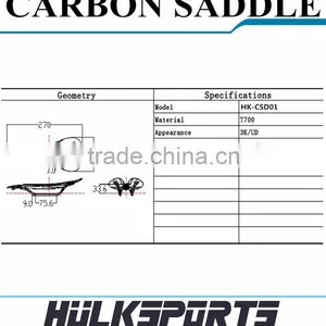 NEW Design Saddle Super Light Carbon Saddle Glossy Matte Surface 3K UD Carbon Bicycle Saddle thumbnail-2