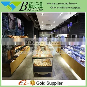Chinese Wood Display Bread Showcase Stand for Retail Shop thumbnail-1