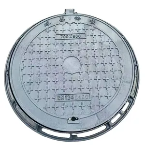 Ductile Iron Manhole Cover Square Round Sewer Manhole Cover and Floor Drain Grate thumbnail-5