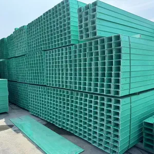 UV Resistant FRP Ladder Cable Tray Lightweight GRP Cable Support for Offshore Marine Project thumbnail-1