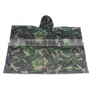 Factory Direct Sale Woodland Waterproof Camouflage Raincoat thumbnail-1