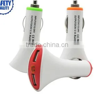 New Products 2016 12v Car Battery Charger Indicator Light Portable Dual Usb Car Charger With Smile Face Free Sample thumbnail-5