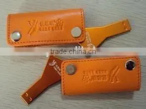 Customized Logo Leather Usb 2.0 Driver Disk Swivel Key Shape Usb for Promotional Gifts thumbnail-2