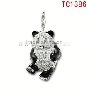 TC1386 Cute Panda Design Peace Symbol Design Precious Popular Wholesale Pendant&charm thumbnail-1