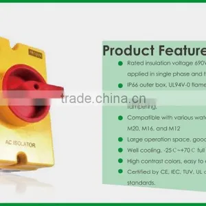 AC Isolator Switch Enclosure IP66 PV Solar 690V 20A-80A 3pole thumbnail-4