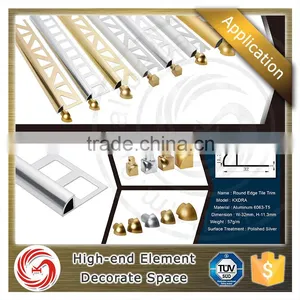 Decorative Quarter Round Aluminum Ceramic Tile Trim Corner for Wall thumbnail-2