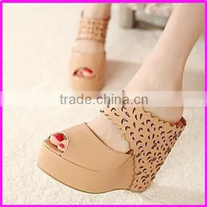 New Fashion no Heel Wedge Heel Summer Laser Shoes Slipper XT-SHw92 thumbnail-1