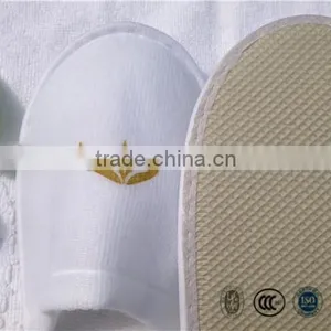 Wholesale Soft Hotel Plush Material Slipper Closed Toe With EVA Sole thumbnail-5