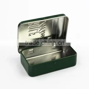OEM Glossy Lamination Varnish Printing Rectangular Metal Lip Balm Container With Hinge thumbnail-3
