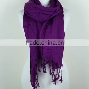 Blue Color Fashion Pashmina Scarf thumbnail-3