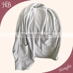 Fleece Shawl Scarf With Pocket thumbnail-2