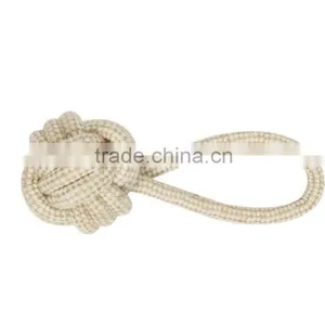 Chewable Dog Jute Rope Ball With Handle Eco-friendly Dog Toy thumbnail-2
