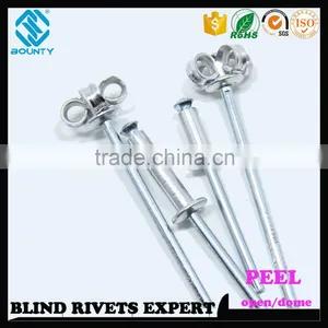 HIGH QUALITY OPEN END MANUFACTURER BUTTON HEAD AL/ST POP PEEL TYPE RIVETS thumbnail-6