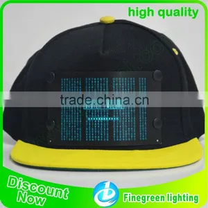 New Style el Panel Hat,.el Panel Cap Electroluminescent Hat With Snap Button thumbnail-3