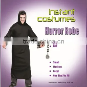 Midnight Black Ghost Horror Robe Fancy Dress Instant Suit Costume thumbnail-1