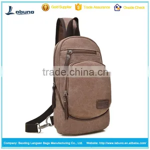 2016 Wholesale Custom Chest Shoulder Sling Canvas Crossbody Bags for Men thumbnail-2