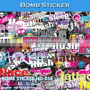 HD-018 CARLIKE Durable PVC Film Bomb Sticker For Car Body Decoration thumbnail-1