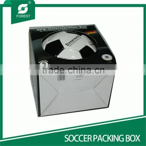 TOP SALE CORRUGATED SOCCER PACKAGING BOXES WITH ROUND WINDOW thumbnail-2