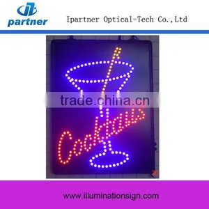 Super Bright Glass Cocktail Led Sign thumbnail-1