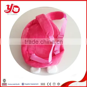 Custom Plush Pink Cat Backpack, Hot Selling Soft Animal Plush Backpack thumbnail-2