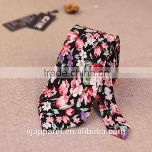 New Fashion High Quality Custom Print Cotton Skinny Neck Tie 2015 thumbnail-1