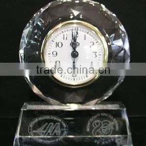 Crystal Glass Table Clock With Pen Holder for Office Gift Quality Choice Most Popular thumbnail-5