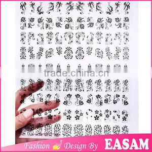 Hot Selling 108 Pcs 3D Nail Art Sticker,108pcs/sheet Metallic 3d Nail Art Sticker thumbnail-1