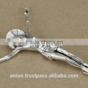 Metal Jesus Christ Crucifix for Olive Wood Crosses Large Size thumbnail-6
