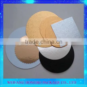 ISO Factory Black Food Grade Gold Paper Cardboard Cake Board For Decorating thumbnail-3
