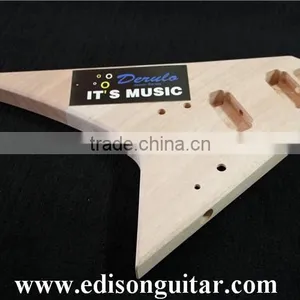 DIY Electric Guitar Kits Solid Mahogany Body Bolt On MX-013 thumbnail-5