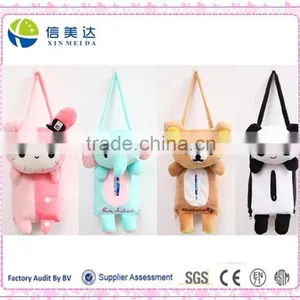 Super Cute and Convenient Cartoon Animals Car Facial Tissue Paper Box Cover Plush Toy thumbnail-1