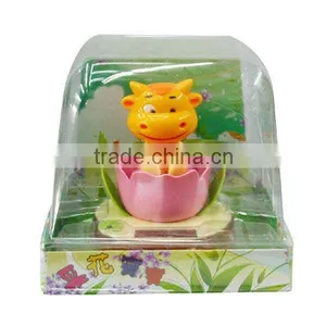 Lovely Solar Powered Calf In Dancing Flower thumbnail-1