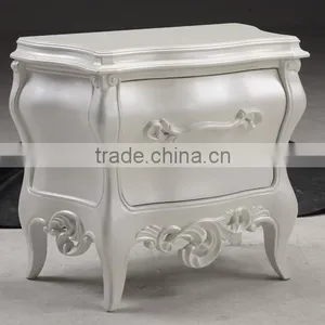 Neo-classical Solid Wood Bedroom Set European Furniture Bed Bedside Table Wardrobe Dressing Table Bench Royal Chair Commode thumbnail-2