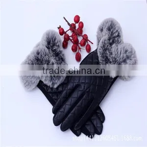 2016 China Hot Sale Black/Brown/Red Tight PU Leather Cycling Hand Gloves thumbnail-3