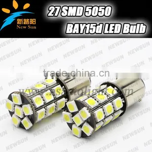 Canbus 1157 Led Bulb PY21W P21/5W S25 BAY15D 27SMD 5050 LED White/Red/blue/green/Amber Lamp Car Brake Reverse Rear Stop Light thumbnail-1