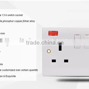 Gold 250V 13amp Socket Outlet With Neon Switched Socket Outlet thumbnail-2