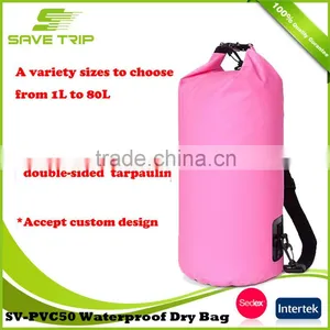 1L to 80L Roll Top Light Weight Custom Logo Waterproof Outdoor Dry Bag With Shoudler Strap thumbnail-5