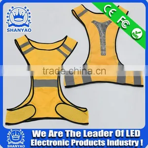 2016 Hot Selling LED Motorcycle Reflective Safety Mesh Vest For Road Safety At Night thumbnail-1