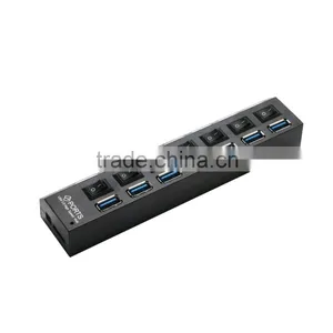 7-Port SuperSpeed USB 3.0 Hub With Individual On/Off Switches ,LED Light thumbnail-5