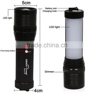 Sidiou Group Outdoor Multifunction Rechargeable Flashlight Mechanical Zoom Searchlight (including 1 x 3000mA 18650 Battery) thumbnail-3