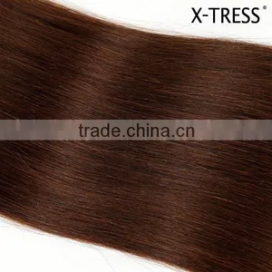 4# Medium Brown 100% VIETNAM VIRGIN HUMAN WEFT HAIR WEFTED FROM BULK HAIR FLEXIBLE Length Hair Weaves thumbnail-5