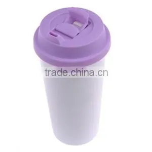 Polymer Blank Sublimation Double Wall Tumbler , Kid Water Bottle With Flip-lock Lid thumbnail-6