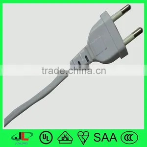 High Quality VDE Entension Cord Flat Lamp Cord EU European 2 Round Pin Plug thumbnail-3