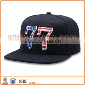 New Arrival Custom Multicolor 3D Puff Embroidery Snapback Black thumbnail-1