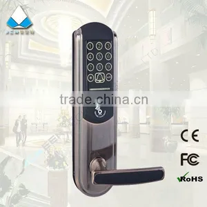 Red Bronze Password Card Key Function Room Door Lock thumbnail-1