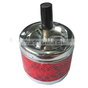 Outdoor Ashtray Round Metal Ashtray, Spin Stainless Steel Ashtray thumbnail-1
