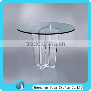 Acrylic Material Office Occational Table Desk U Shaped Clear Acrylic Table thumbnail-6