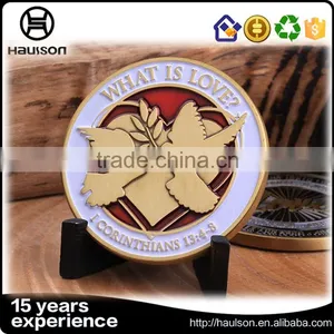 Commerative Odd Shape Brass Material Pure Silver Plating Soft Enamel Custom Souvenir Metal Embossed Challenge Coin thumbnail-6